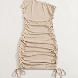 Midi Cream / Tan Dress from Romwe